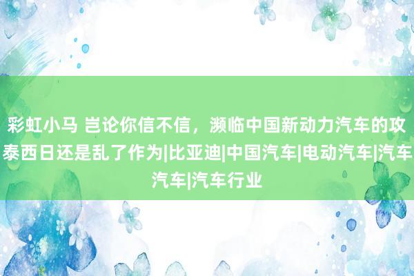 彩虹小马 岂论你信不信，濒临中国新动力汽车的攻势，泰西日还是乱了作为|比亚迪|中国汽车|电动汽车|汽车行业