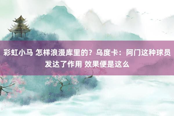 彩虹小马 怎样浪漫库里的？乌度卡：阿门这种球员发达了作用 效果便是这么